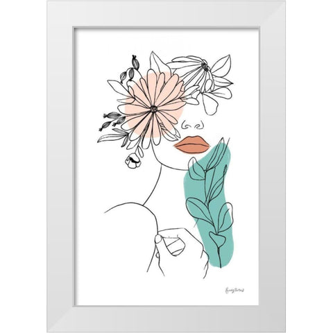 Rooted I White Modern Wood Framed Art Print by Thorns, Becky
