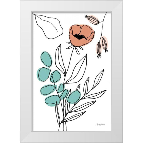 Rooted IV White Modern Wood Framed Art Print by Thorns, Becky