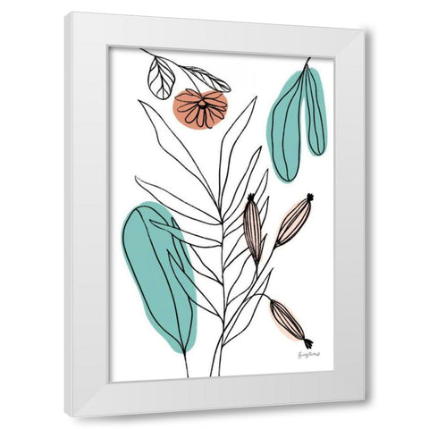 Rooted VI White Modern Wood Framed Art Print by Thorns, Becky