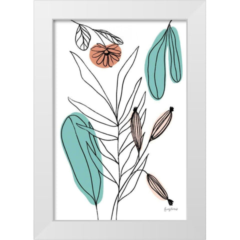 Rooted VI White Modern Wood Framed Art Print by Thorns, Becky