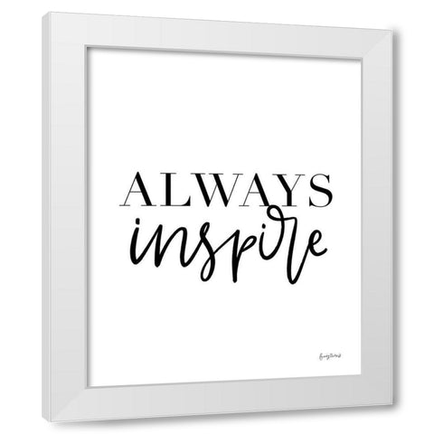 Simple Words III White Modern Wood Framed Art Print by Thorns, Becky