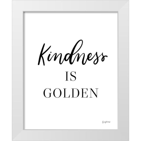 Simple Words IX White Modern Wood Framed Art Print by Thorns, Becky