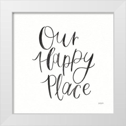 Home Sweet Home II BW White Modern Wood Framed Art Print by Jackson, Jenaya