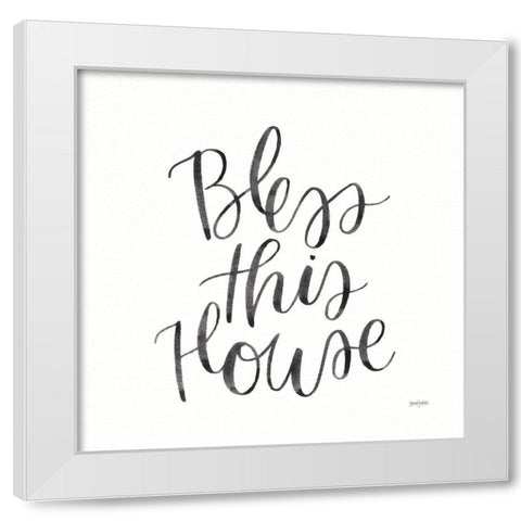Home Sweet Home IV BW White Modern Wood Framed Art Print by Jackson, Jenaya