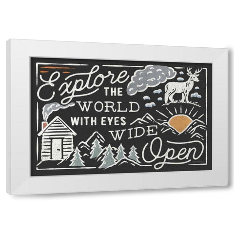 Adventurous IV Black - Horizontal White Modern Wood Framed Art Print by Marshall, Laura