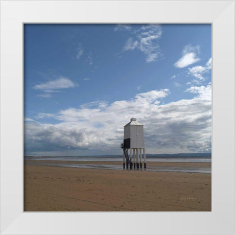 Afternoon Beach White Modern Wood Framed Art Print by Eichman, Andre