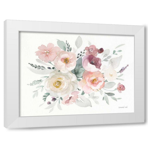 Essence of Spring II White Modern Wood Framed Art Print by Nai, Danhui