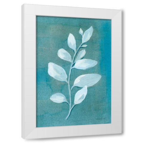 Cool Leaves I White Modern Wood Framed Art Print by Nai, Danhui