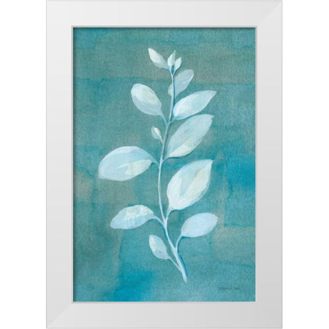 Cool Leaves II White Modern Wood Framed Art Print by Nai, Danhui