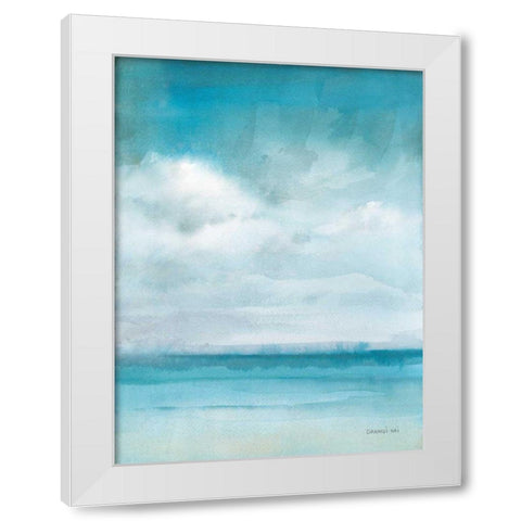 Ocean Breeze White Modern Wood Framed Art Print by Nai, Danhui