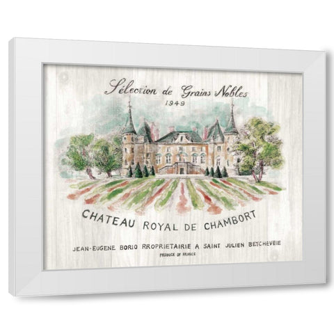 Chateau Chambort on Wood Color White Modern Wood Framed Art Print by Nai, Danhui