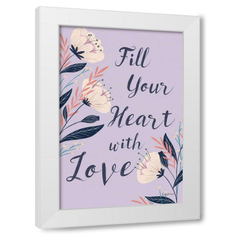 Modern Floral II Lilac White Modern Wood Framed Art Print by Thorns, Becky