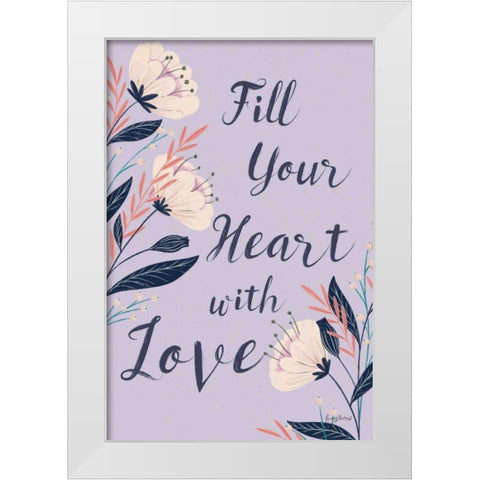 Modern Floral II Lilac White Modern Wood Framed Art Print by Thorns, Becky