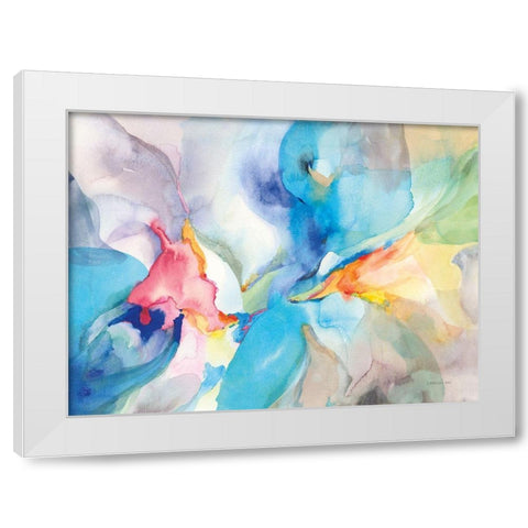 Shangri La White Modern Wood Framed Art Print by Nai, Danhui