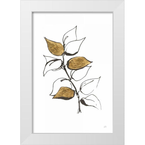 Leafed VIII White Modern Wood Framed Art Print by Paschke, Chris