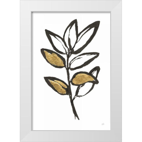 Leafed IX White Modern Wood Framed Art Print by Paschke, Chris