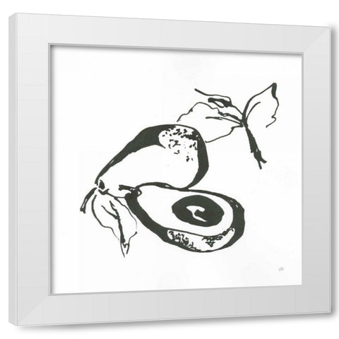 Avacado I BW White Modern Wood Framed Art Print by Paschke, Chris