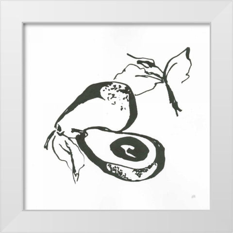 Avacado I BW White Modern Wood Framed Art Print by Paschke, Chris
