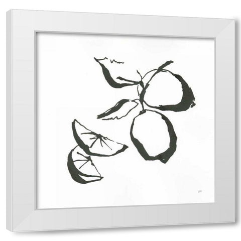 Limes BW White Modern Wood Framed Art Print by Paschke, Chris