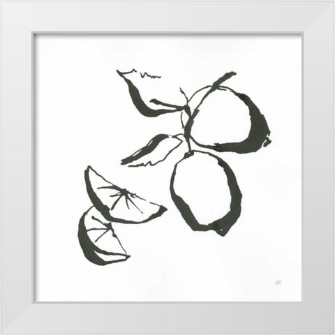Limes BW White Modern Wood Framed Art Print by Paschke, Chris
