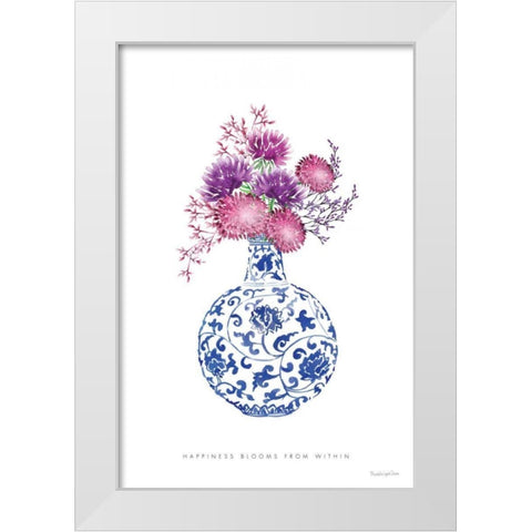 Chinoiserie Style I White Modern Wood Framed Art Print by Charro, Mercedes Lopez