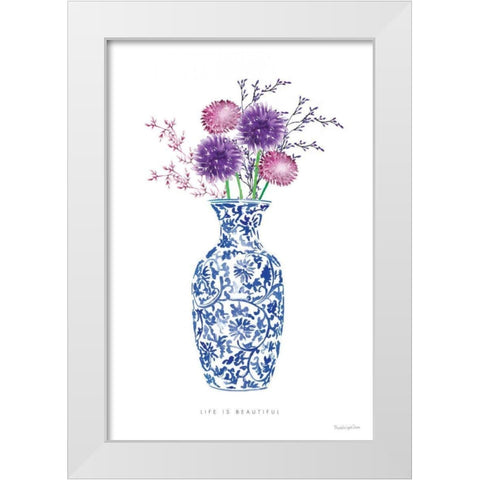 Chinoiserie Style II White Modern Wood Framed Art Print by Charro, Mercedes Lopez