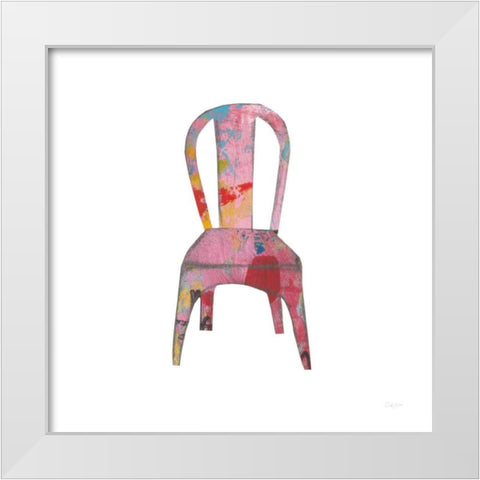 Mod Chairs I White Modern Wood Framed Art Print by Prahl, Courtney