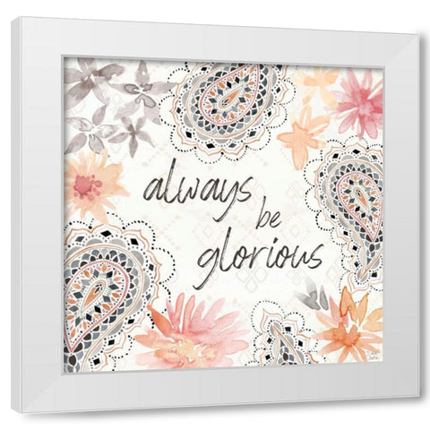 Kasbah Crush V White Modern Wood Framed Art Print by June, Dina