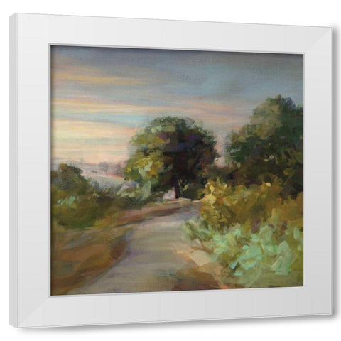 Eucalyptus Trail White Modern Wood Framed Art Print by Nai, Danhui