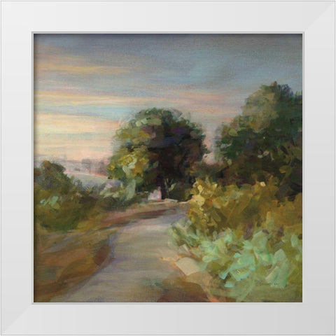 Eucalyptus Trail White Modern Wood Framed Art Print by Nai, Danhui