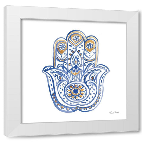 Hamsa II White Modern Wood Framed Art Print by Zaman, Farida