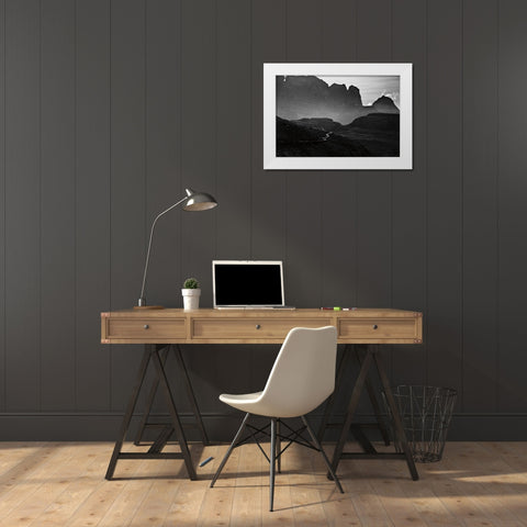 Dolomiti I White Modern Wood Framed Art Print by Aledanda