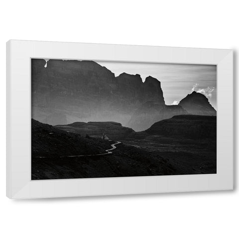 Dolomiti I White Modern Wood Framed Art Print by Aledanda