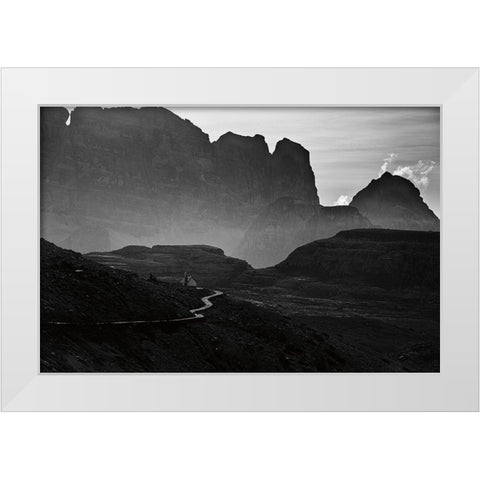 Dolomiti I White Modern Wood Framed Art Print by Aledanda