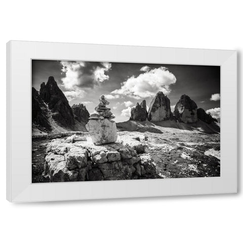 Dolomiti II White Modern Wood Framed Art Print by Aledanda