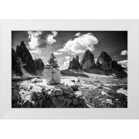Dolomiti II White Modern Wood Framed Art Print by Aledanda