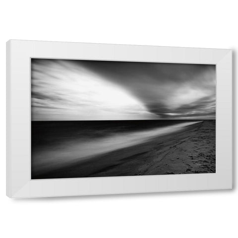 Edge of the Earth White Modern Wood Framed Art Print by Aledanda