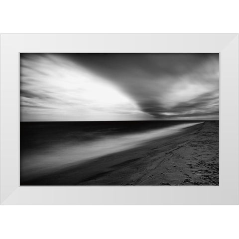 Edge of the Earth White Modern Wood Framed Art Print by Aledanda