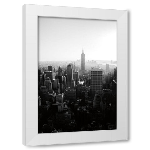 Empire White Modern Wood Framed Art Print by Aledanda
