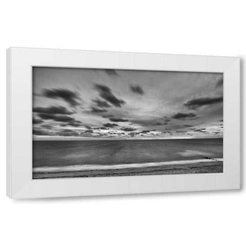 Endless Ocean White Modern Wood Framed Art Print by Aledanda