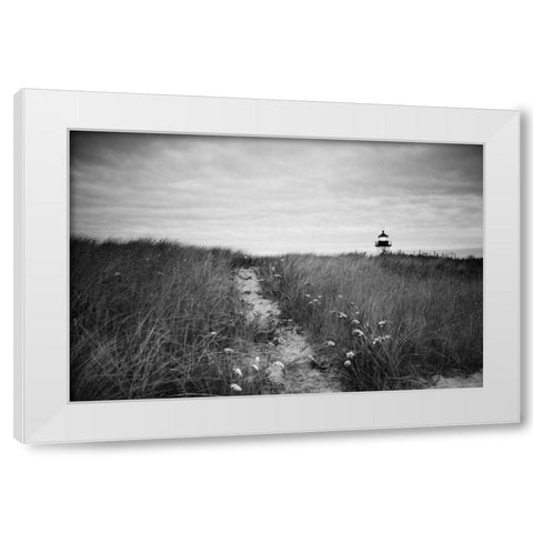 Nantucket Light White Modern Wood Framed Art Print by Aledanda