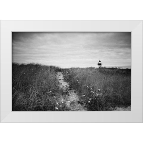 Nantucket Light White Modern Wood Framed Art Print by Aledanda