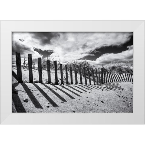 Nantucket Shadows White Modern Wood Framed Art Print by Aledanda