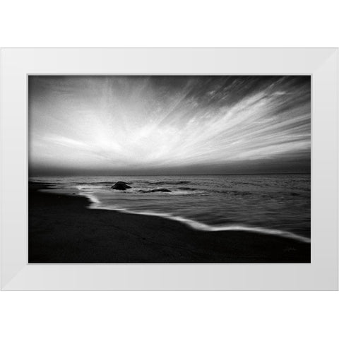 Nantucket Sky White Modern Wood Framed Art Print by Aledanda