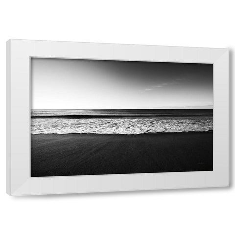 Seafoam Edge White Modern Wood Framed Art Print by Aledanda