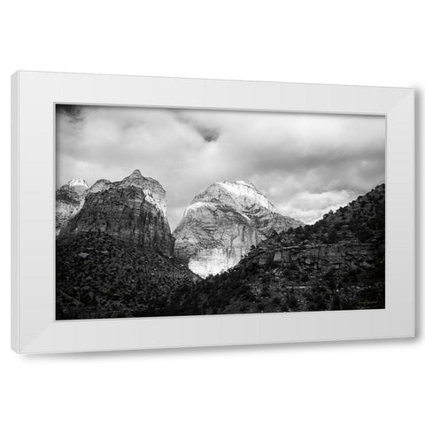 The East Temple White Modern Wood Framed Art Print by Marshall, Laura