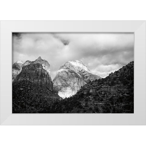 The East Temple White Modern Wood Framed Art Print by Marshall, Laura
