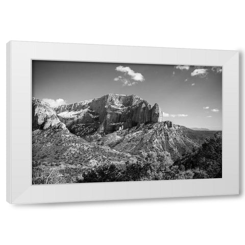 Timber Top White Modern Wood Framed Art Print by Marshall, Laura