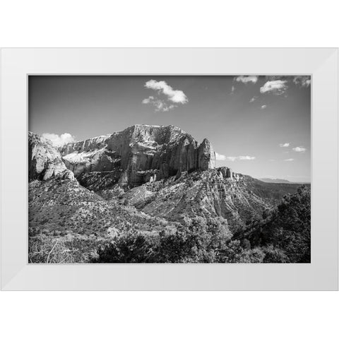 Timber Top White Modern Wood Framed Art Print by Marshall, Laura