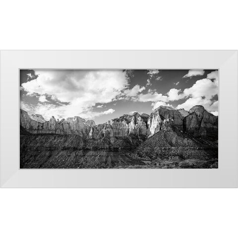 Zion Canyon III White Modern Wood Framed Art Print by Marshall, Laura